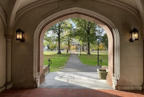 Arches in Mary Woolley Hall on the ҹ첥 Campus in South Hadley, MA